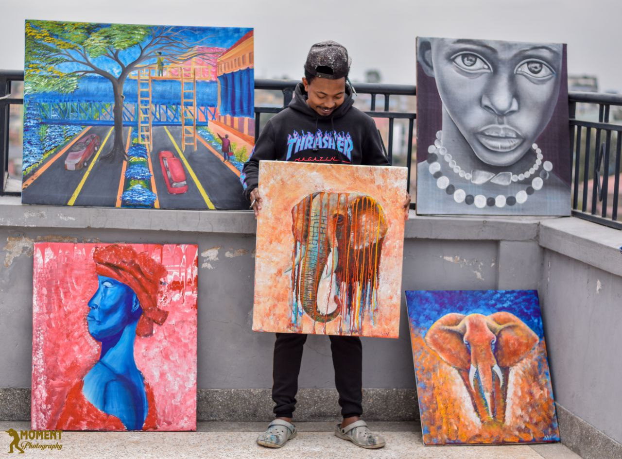 Original paintings presented together